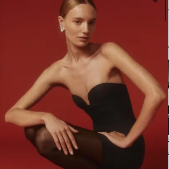 Reformation Joline Dress size 6 black - Picture 4 of 7